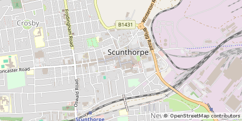 Map of Scunthorpe, South Humberside