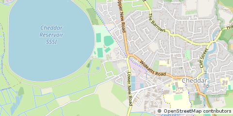 Map of Cheddar, Somerset