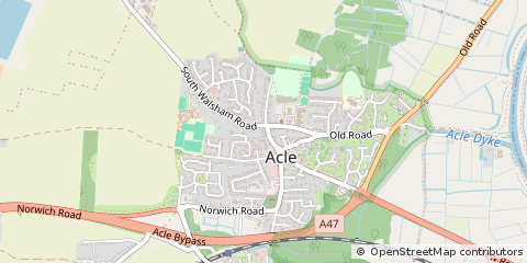 Map of Acle, Norfolk