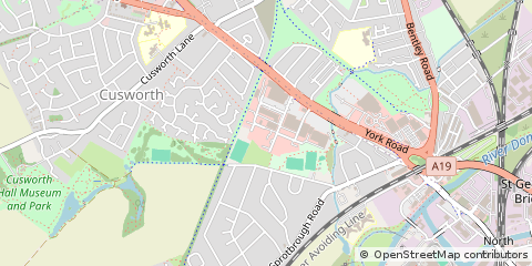 Map of Doncaster, South Yorkshire
