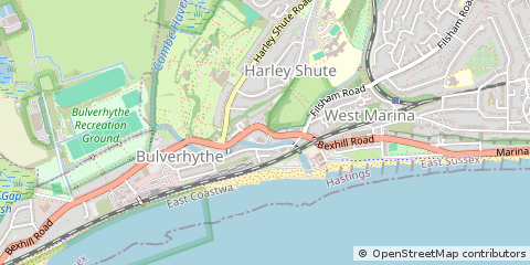 Map of ST. Leonards on SEA, East Sussex