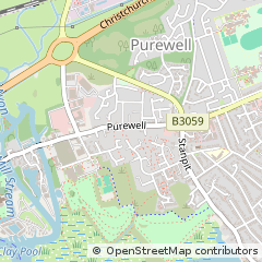 Map of Christchurch, Dorset
