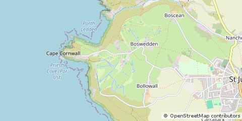 Map of Penzance, Cornwall