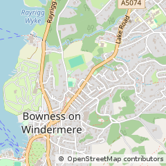 Map of Windermere, Cumbria