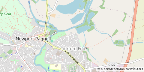 Map of Newport Pagnell, Buckinghamshire