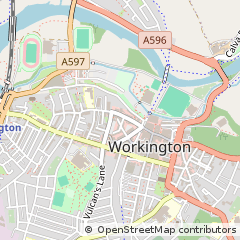 Map of Workington, Cumbria