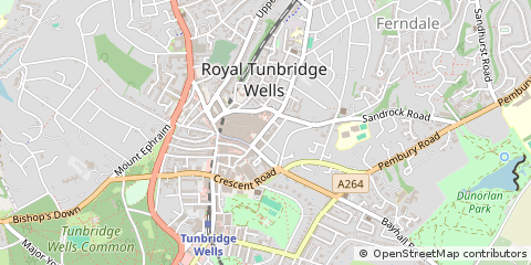 Map of Tunbridge Wells, Kent