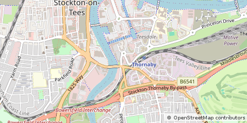 Map of Thornaby, Cleveland
