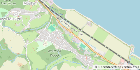 Map of Holywell, Clwyd