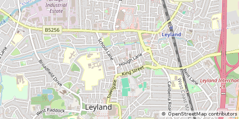 Map of Preston, Lancashire