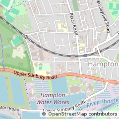 Map of Hampton, Middlesex