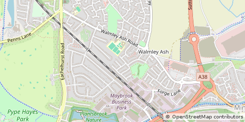 Map of Sutton Coldfield, West Midlands