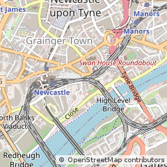 Map of Newcastle Upon Tyne, Tyne and Wear
