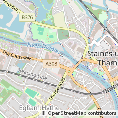 Map of Staines-Upon-Thames
