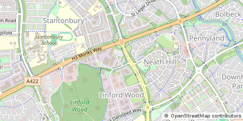 Map of Milton Keynes
