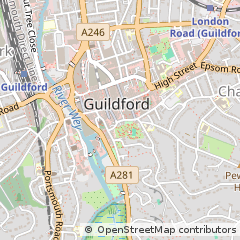 Map of Guildford, Surrey