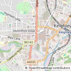 Map of Keighley, West Yorkshire
