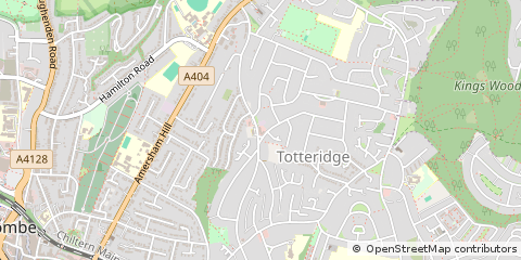 Map of High Wycombe, Buckinghamshire