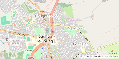 Map of Houghton LE Spring