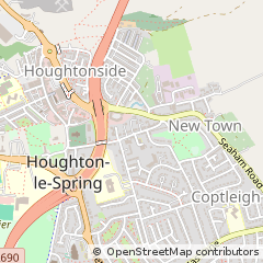 Map of Houghton LE Spring