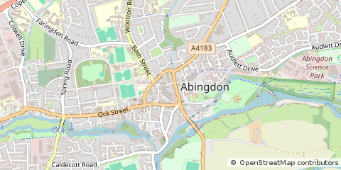 Map of Abingdon, Oxfordshire