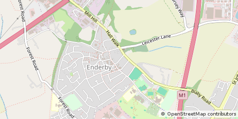 Map of Enderby, Leicestershire
