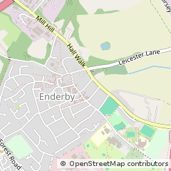 Map of Enderby, Leicestershire