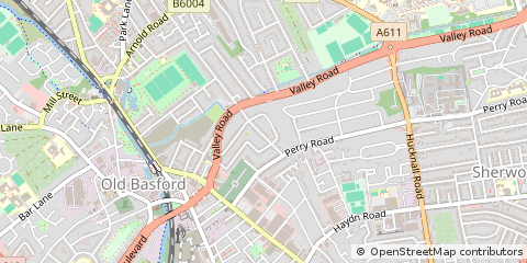 Map of Nottingham City Centre, Nottinghamshire, Nottinghamshire