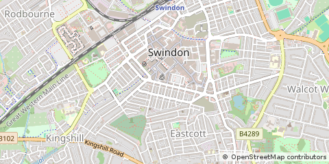 Map of Swindon, Wilts