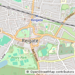 Map of Reigate, Surrey