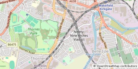 Map of Wakefield, West Yorkshire