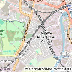 Map of Wakefield, West Yorkshire