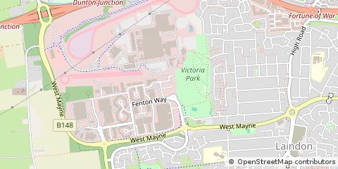 Map of Basildon, Essex