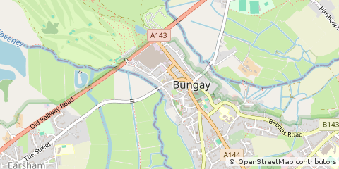 Map of Bungay, Suffolk
