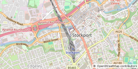 Map of Stockport, Cheshire