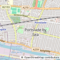 Map of Portslade, Sussex