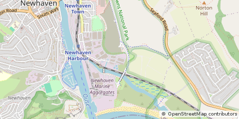 Map of Newhaven, East Sussex