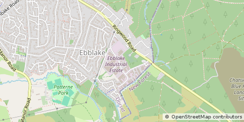 Map of Verwood, Dorset