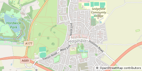 Map of Sedgefield, Stockton on Tees