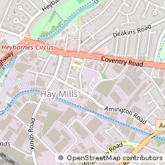 Map of Birmingham, West Midlands