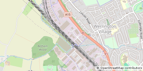 Map of Peterborough, Cambridgeshire