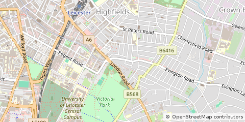 Map of Leicester