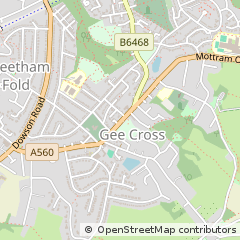 Map of Hyde, Cheshire