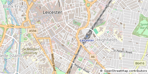 Map of Leicester