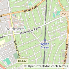 Map of Sutton Coldfield, West Midlands