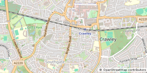 Map of Crawley