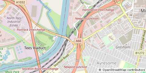 Map of Middlesbrough