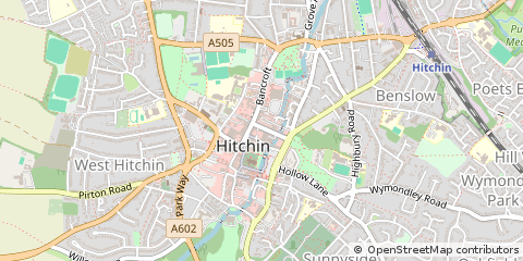 Map of Hitchin, Hertfordshire