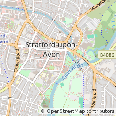 Map of Stratford-Upon-Avon, Warwickshire