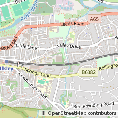 Map of Ilkley, West Yorkshire